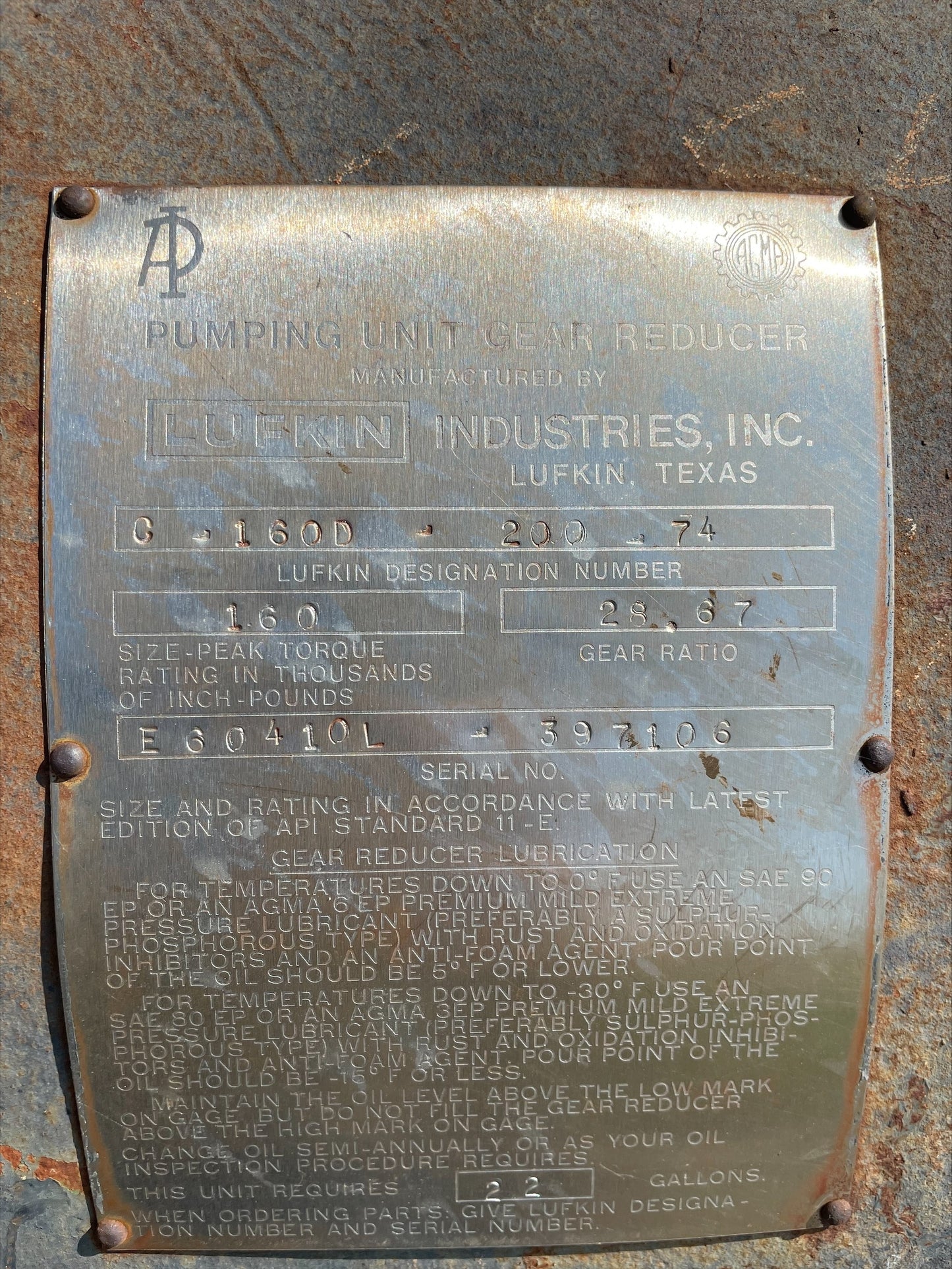 160D-200-74 Lufkin C